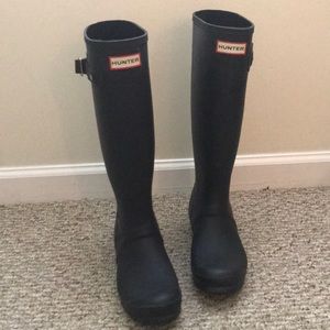 NEW Matte Black Hunter Rain Boots